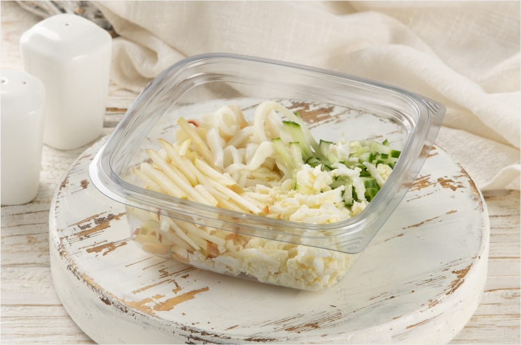Салат с кальмарами и яблоками