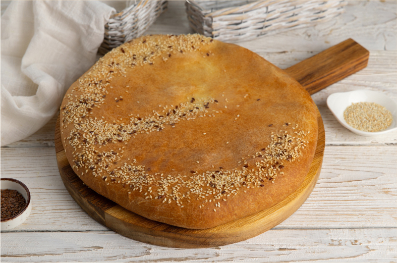 Пирог с мясом и баклажанами