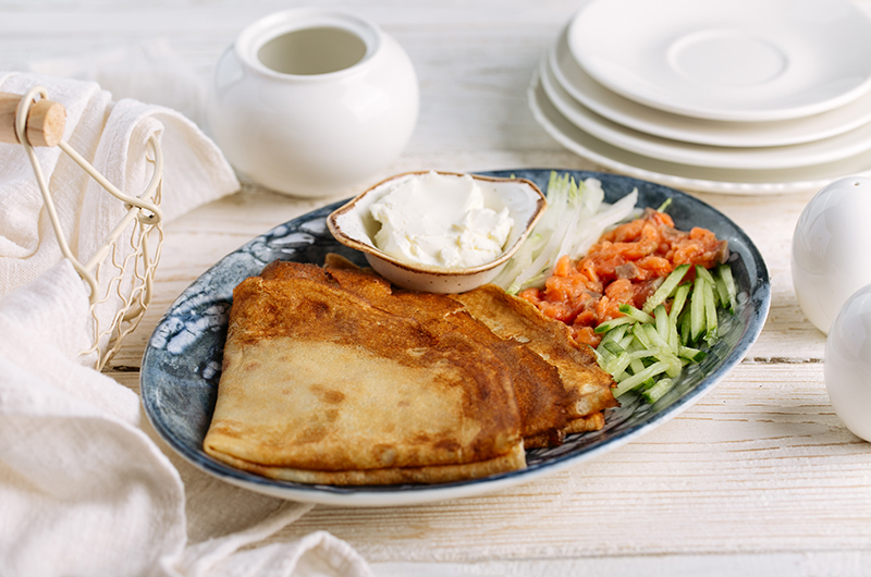 Блинчик рыбный с сыром