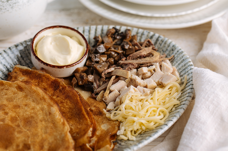 Блинчик "Мясной жюльен"