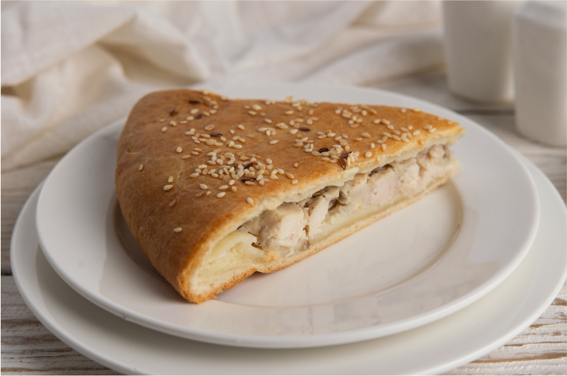 Пирог с курицей и грибами