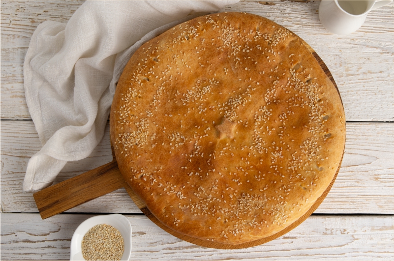 Пирог с картофелем и грибами