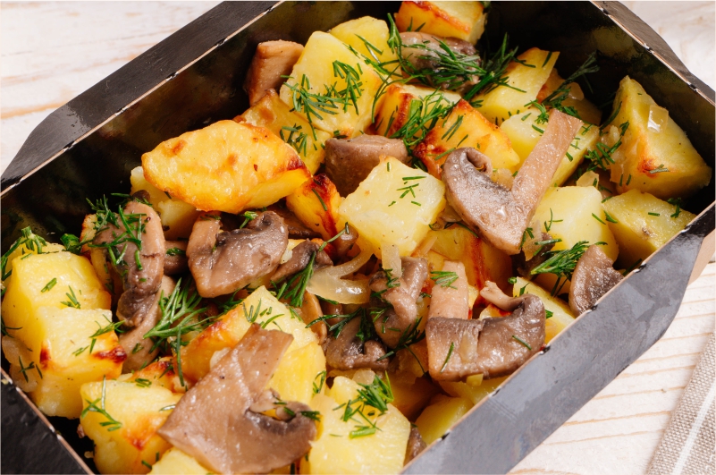 Картофель с грибами
