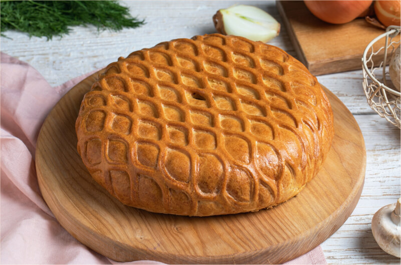 Курник с курицей и грибами